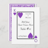 Paarse spelen Kaart King / Queen tafel plaats kaar (Voorkant / Achterkant)