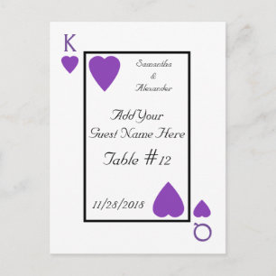 Paarse spelen Kaart King / Queen tafel plaats kaar
