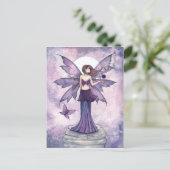 Paarse Sphere Fairy Briefkaart (Staand voorkant)