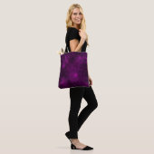 Paarse Spider Halloween Canvas tas (Op model)