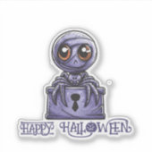 Paarse Spider Tombstone Sticker (Voorkant)