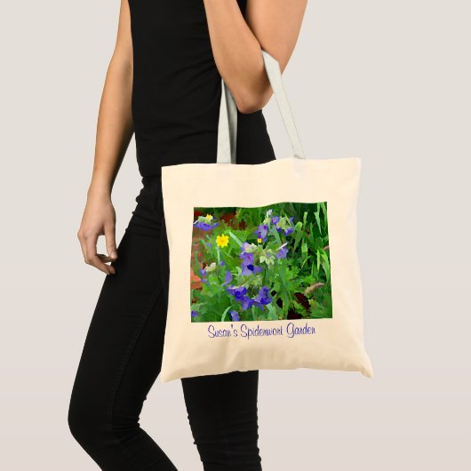 Paarse spiderwort VloertuinCanvas tas (Voorkant (product))