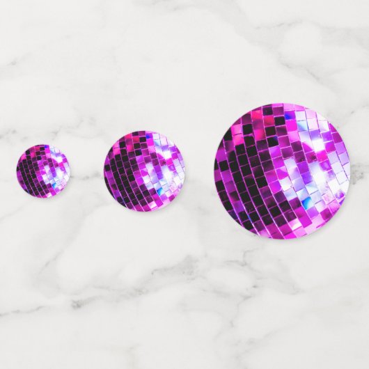 Paarse Spiegel Disco Ball Confetti (Achterkanten)