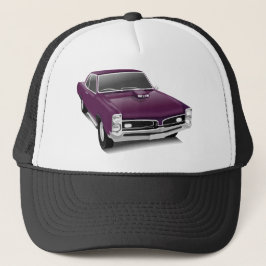 Paarse spierwagen trucker pet