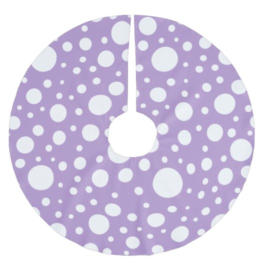 Paarse spikkelrok kerstboom rok (Voorkant)