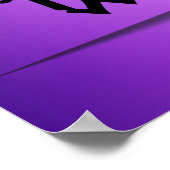 Paarse spin van het halloween Wedding Reception Poster (Hoek)