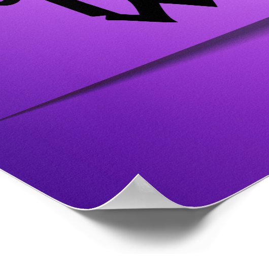 Paarse spin van het halloween Wedding Reception Poster (Hoek)