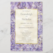 Paarse Spinel Amethist Edelsteen Trouwprogramma's (Voorkant)