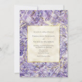 Paarse Spinel Euphoria Edelsteen Huwelijksuitnodig Kaart (Voorkant)