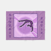 Paarse spinkelspier fleece deken (Voorkant (Horizontaal))