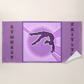 Paarse spinkelspier strandlaken (Voorkant)