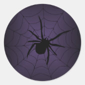 Paarse spinnenweb Halloween Stickers (Voorkant)