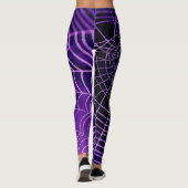Paarse spinnenweb Leggings (Achterkant)