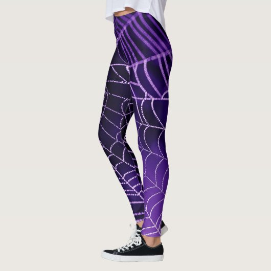 Paarse spinnenweb Leggings (Links)