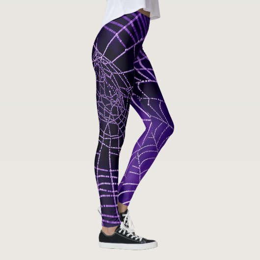 Paarse spinnenweb Leggings (Rechts)