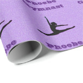 Paarse spinnergymnastiek cadeaupapier (Rol Hoek)