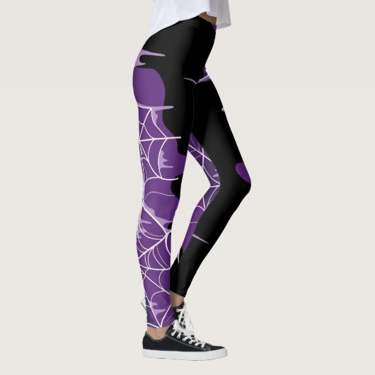 Paarse spinnewebwaas leggings (Rechts)