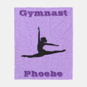 Paarse Spinnige Gymnastiek Fleece Blanket for Girl (Voorkant)