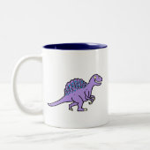 Paarse Spinosaurus Tweekleurige Koffiemok (Links)