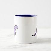 Paarse Spinosaurus Tweekleurige Koffiemok (Center)