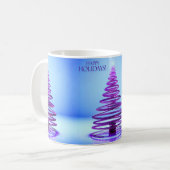 Paarse Spiraal Kerstboom Mok (Voorkant links)