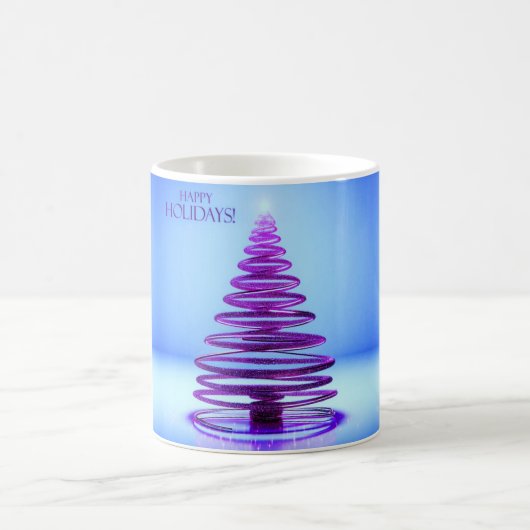 Paarse Spiraal Kerstboom Mok (Center)