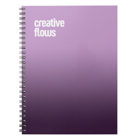 Paarse spiraal Notitieboek - "Creative Flows" Jour (Voorkant)