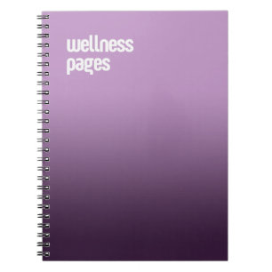 Paarse spiraal Notitieboek - "Wellness Pages" Jour