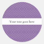 Paarse spiraal ronde sticker (Voorkant)