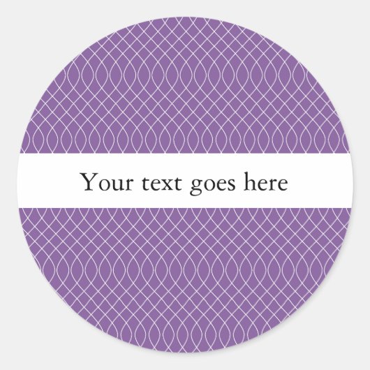 Paarse spiraal ronde sticker (Voorkant)