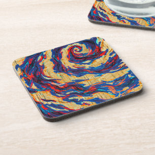 Paarse spiraalmelkweg bier onderzetter