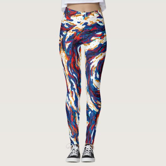 Paarse spiraalmelkweg leggings (Voorkant)