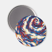 Paarse spiraalmelkweg magneet (Voorkant / Achterkant)