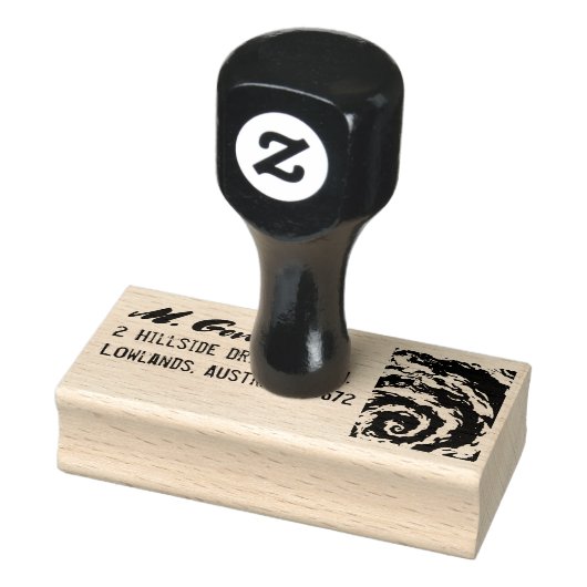 Paarse spiraalmelkweg rubberstempel (Stempel)