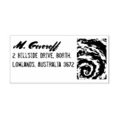 Paarse spiraalmelkweg rubberstempel (Afrduk)