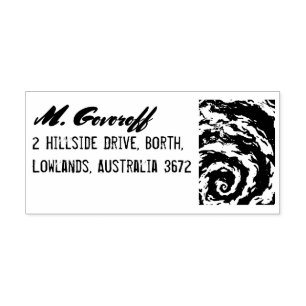 Paarse spiraalmelkweg rubberstempel