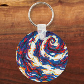 Paarse spiraalmelkweg sleutelhanger (Voorkant)
