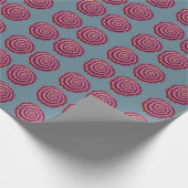Paarse spiraaltjes cadeaupapier (Hoek)