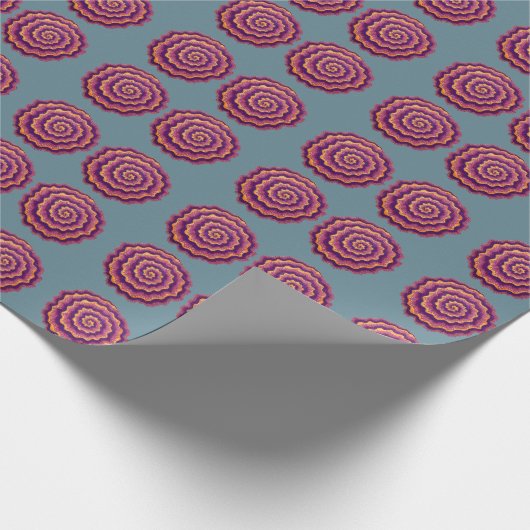 Paarse spiraaltjes cadeaupapier (Hoek)