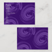 Paarse spiraaltjes - Paars Visitekaartje (Voorkant / Achterkant)