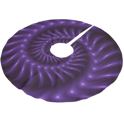 Paarse spiraalvormige fractale structuurrok kerstboom rok (Gekanteld)