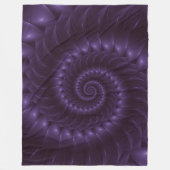 Paarse Spiral Fractal Blanket Fleece Deken (Voorkant)