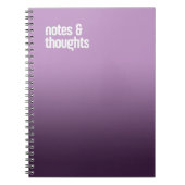 Paarse Spiral Notitieboek - "Notes & Thought" tijd (Voorkant)