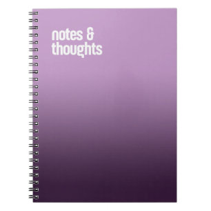 Paarse Spiral Notitieboek - "Notes & Thought" tijd