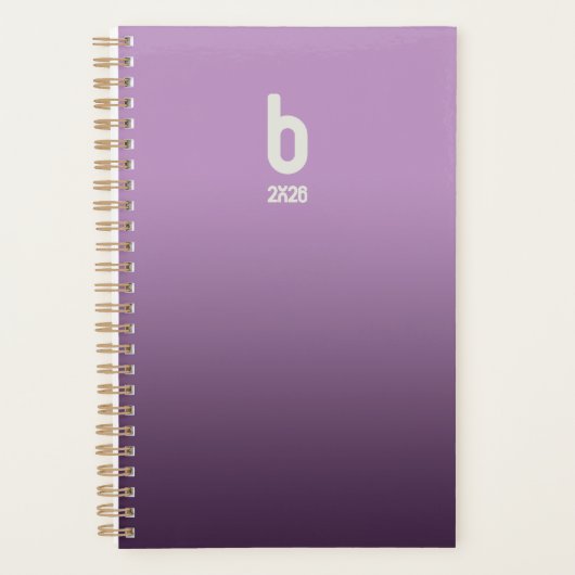 Paarse Spiral Planner - 2026 Adem (Voorkant)