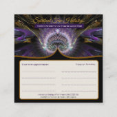 Paarse Spirituele Boom Holistische Fractal Art Afsprakenkaartje (Achterkant)