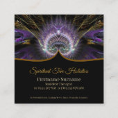 Paarse Spirituele Boom Holistische Fractal Art Afsprakenkaartje (Voorkant)