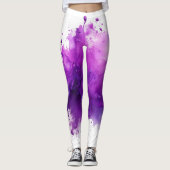 Paarse Splash Leggings (Voorkant)
