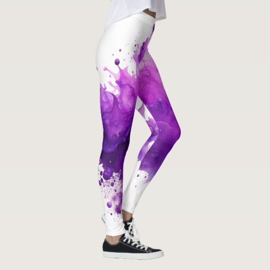 Paarse Splash Leggings (Rechts)