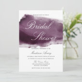 Paarse Splash Modern Waterverf Vrijgezellenfeest Kaart (Staand voorkant)